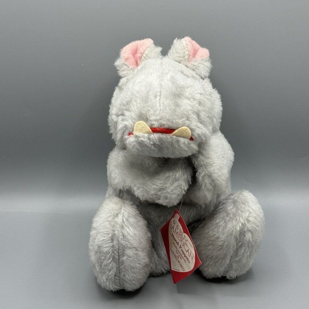 Vintage Anya Hippo Plush Hand Puppet 1978 Made In America 9"